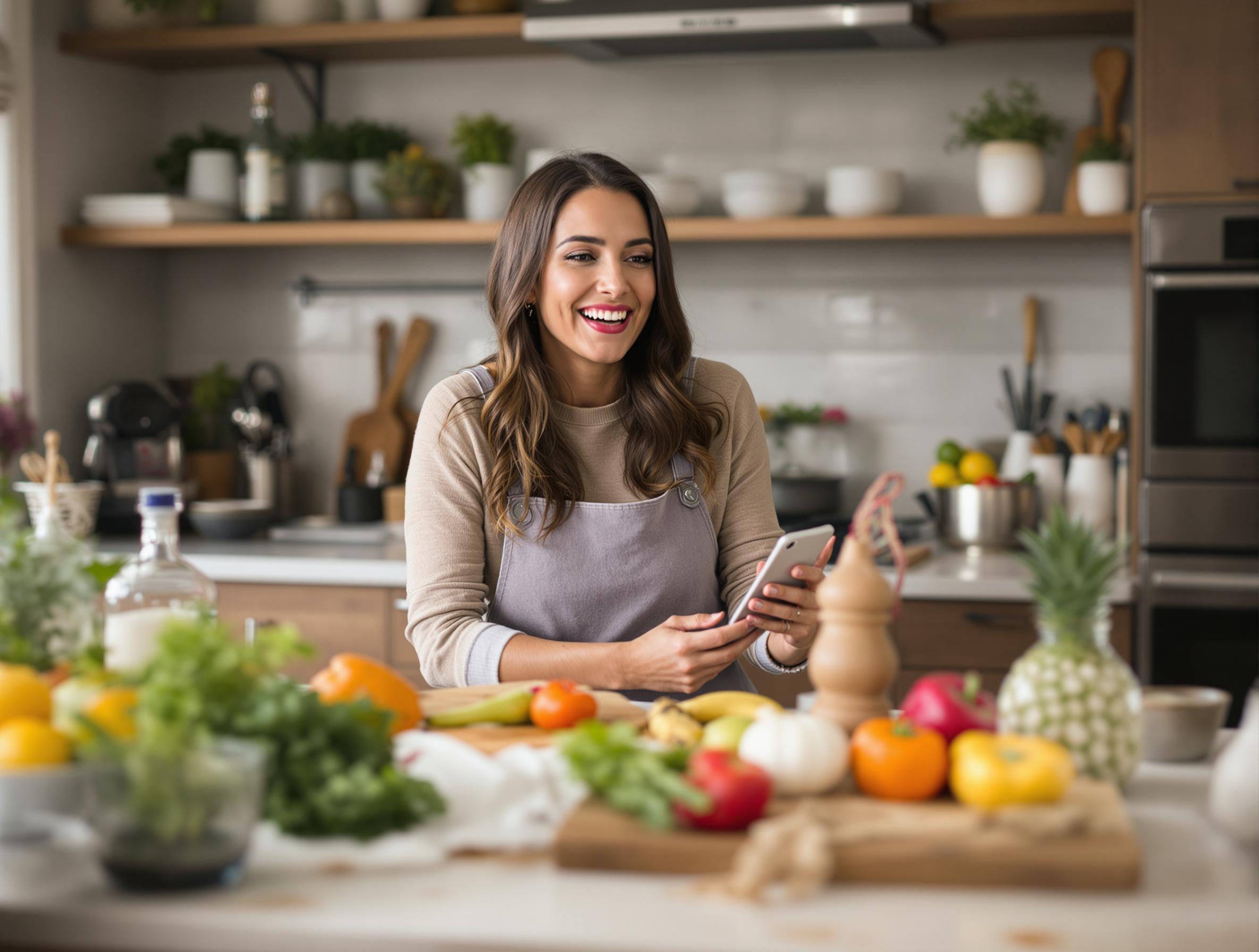 Osoba pred chladničkou používajúca ChefkeApp
